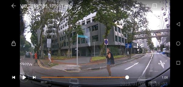 Ang Moh shows middle finger after being honked at for jaywalking