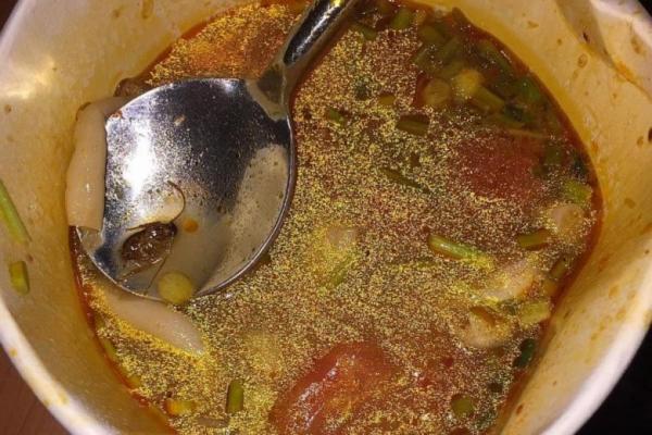 Tom Yam Soup comes with cockroach, Xmas feast ruined
