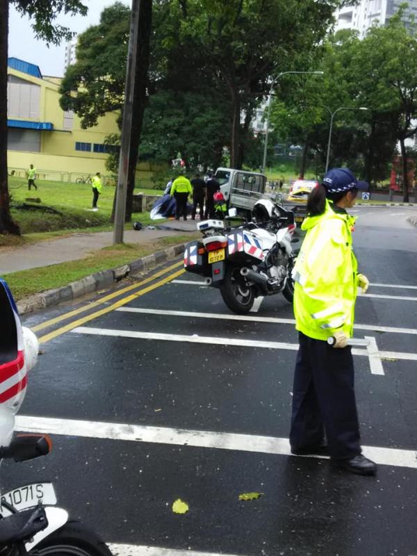 Motorcyclist pinned under lorry dies in accident at Sungei Kadut