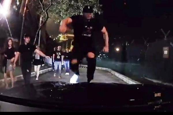 Birthday boy reveler jumped onto BMW, fined for stupid drunken act
