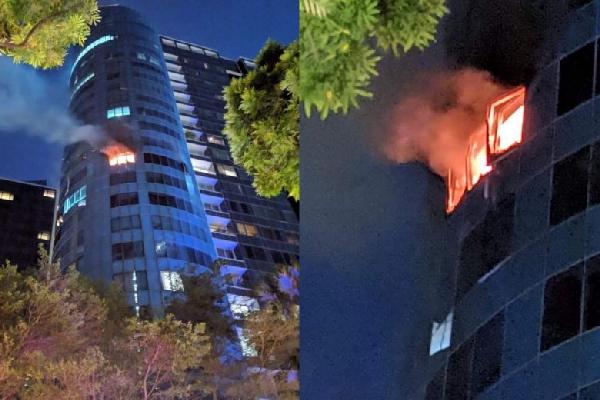 St Regis Residences unit caught fire, one hurt, residents evacuated