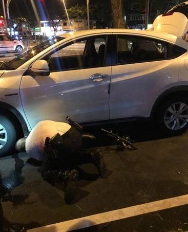 17 year old PMD rider hit by car at zebra crossing, ended up under car